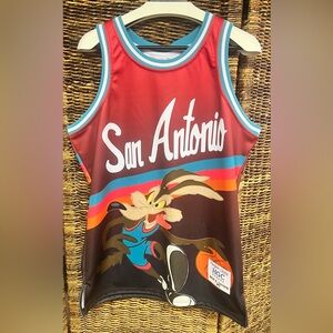 Headgear Classic- Nostalgia San Antonio Adult Jersey- Brown and Blue, Size:Large
